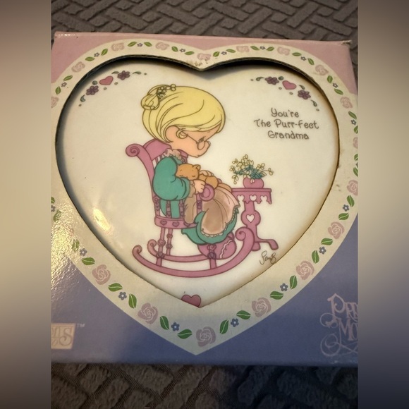Precious Moments Other - Precious Moments Ceramic Heart-Shaped Box - you’re the purr-fect friend